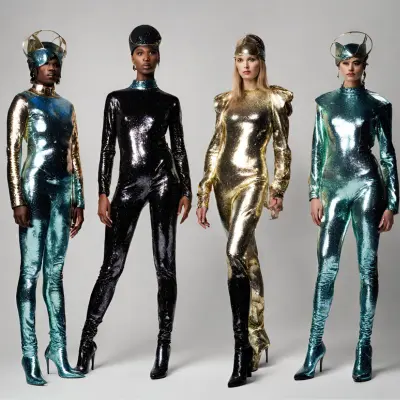 Foto de vestuario de teatro hecho de tela lamé