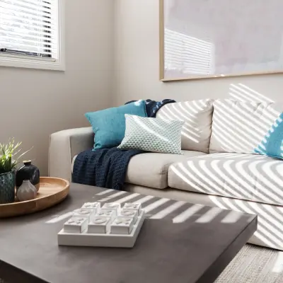 Foto de decoración para el hogar hecha con tela de loneta